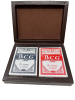 Chocolate Brown Leather Playing Card Box